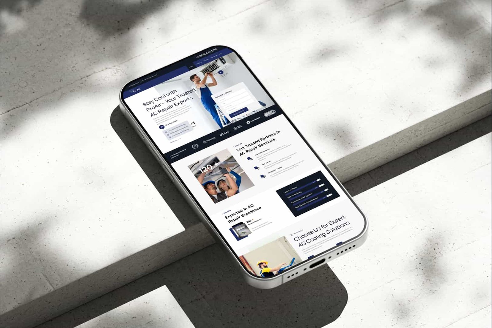 ProAir – Online AC Repair Booking System Website mobile mode by Abdul Karim Rony