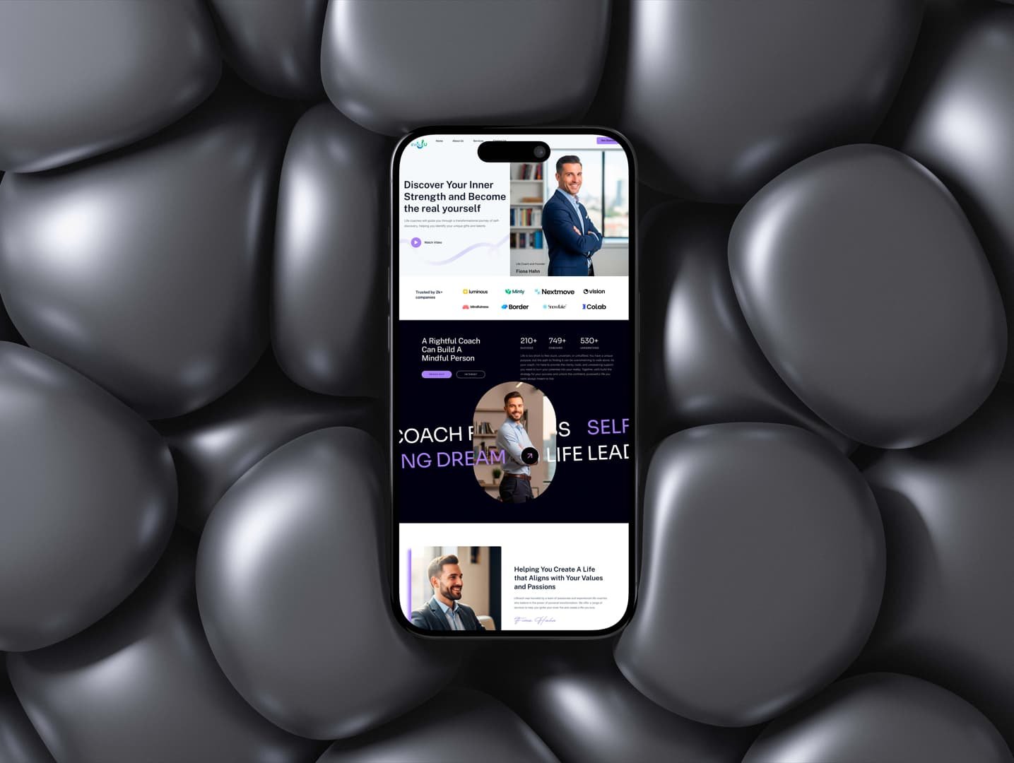 EVOLVU – Websites Mockup of mobile mode by Abdul Karim Rony
